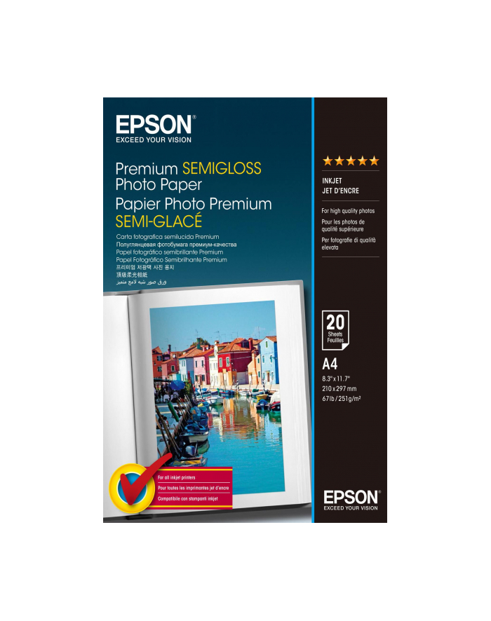 Papier Epson A4 Premium Semigloss Photo - 20 ark. główny