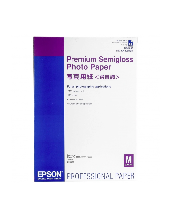 Papier Epson A2 Premium Semigloss Photo  (25 ark.) główny