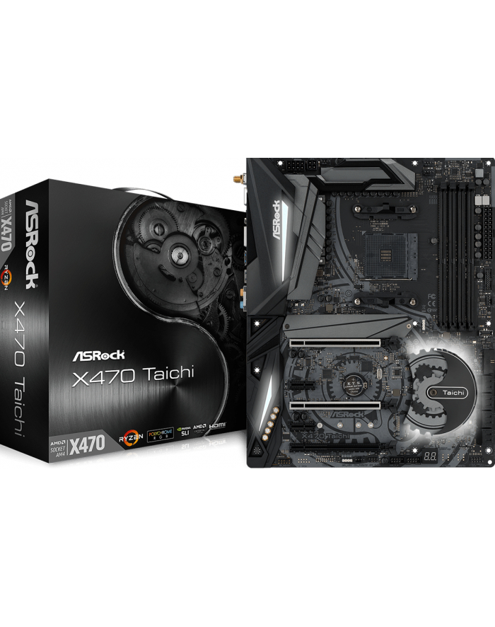 Płyta główna X470 TAICHI Asrock (AM4; 4x DDR4; ATX; CrossFireX  Quad CrossFireX  Quad SLI  SLI) główny