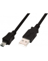 Kabel DIGITUS  AK-300130-030-S (Mini USB M - USB 2.0 M; 3m; kolor czarny) - nr 4