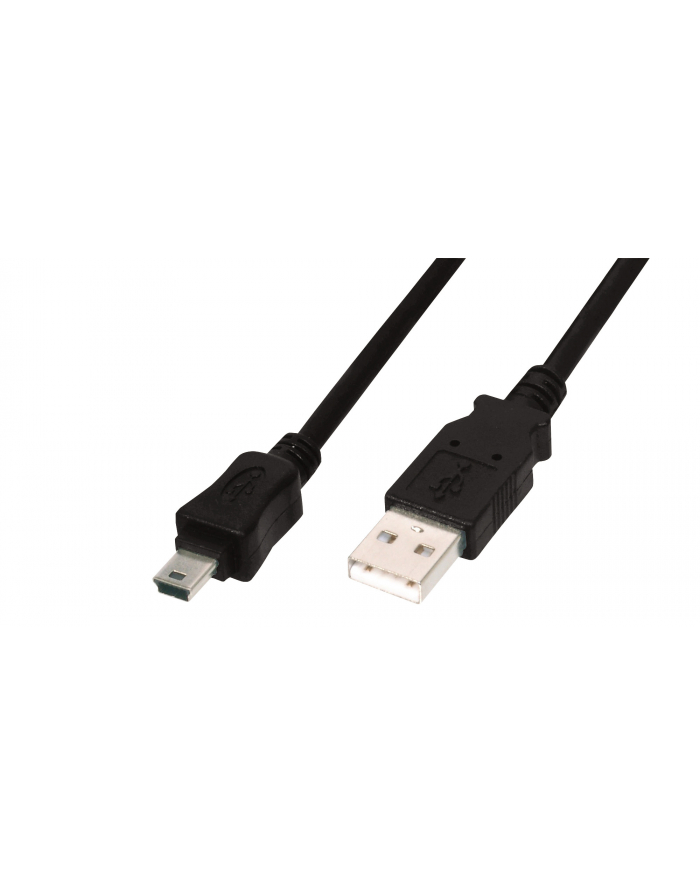Kabel DIGITUS  AK-300130-030-S (Mini USB M - USB 2.0 M; 3m; kolor czarny) główny