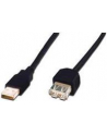 Kabel DIGITUS  DK-300202-018-S (USB 2.0 M - USB 2.0 F; 1 8m; kolor czarny) - nr 8