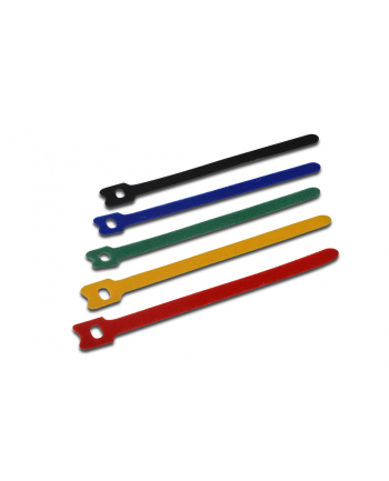 digitus Zestaw opasek kablowych typu rzep 150mm x 12mm x 2.6mm różne kolory