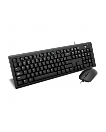 Zestaw klawiatura + mysz V7  CKU200US-E (PS/2  USB 2.0; (US); kolor czarny; optyczna; 1600 DPI)
