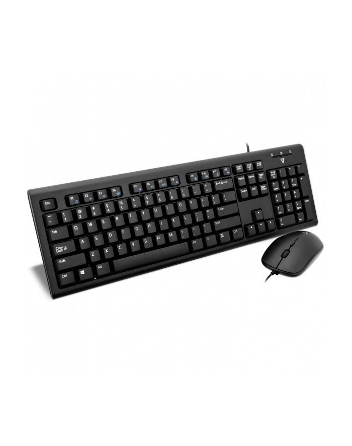 Zestaw klawiatura + mysz V7  CKU200US-E (PS/2  USB 2.0; (US); kolor czarny; optyczna; 1600 DPI) główny