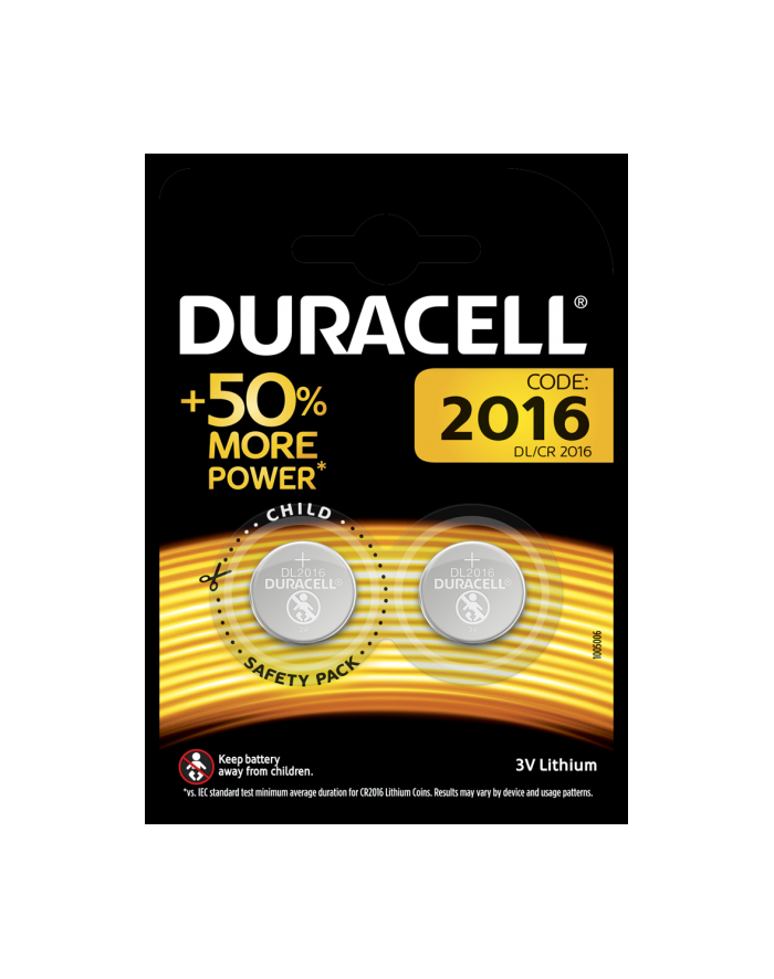 Baterie litowe Duracell DL 2016 (x 2) główny