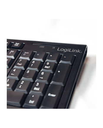 Zestaw klawiatura + mysz LogiLink ID0104 ((DE); kolor czarny; optyczna; 1000 DPI)