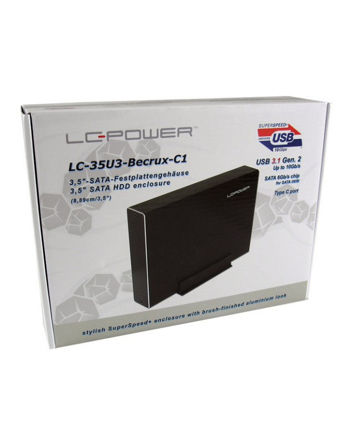 Obudowa LC-POWER LC-35U3-Becrux-C1 (3.5 ; USB 3.1; Aluminium; kolor czarny) główny