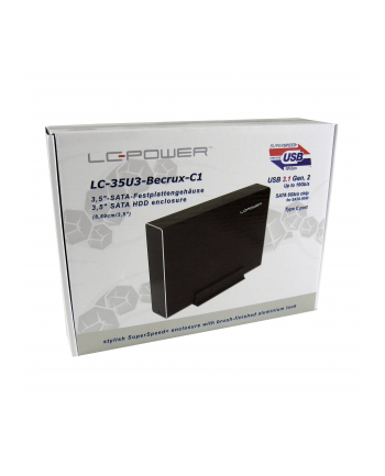 Obudowa LC-POWER LC-35U3-Becrux-C1 (3.5 ; USB 3.1; Aluminium; kolor czarny)