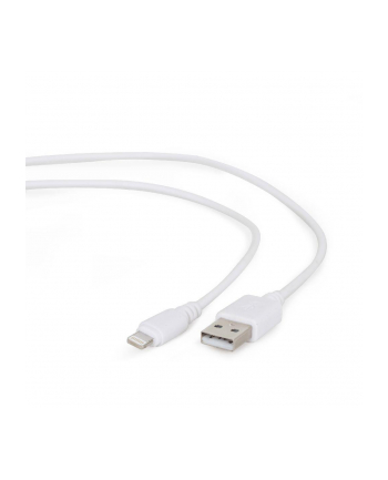 Kabel GEMBIRD CC-USB2-AMLM-W-1M (USB 2.0 typu A M - Apple 8-Pin M; 1m; kolor biały)
