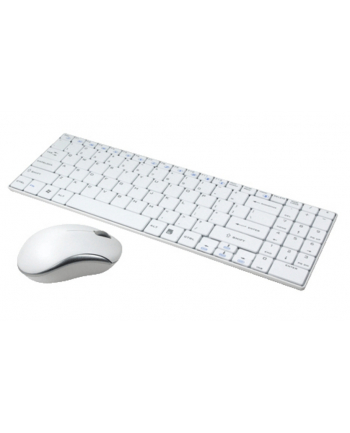 Zestaw klawiatura + mysz LogiLink ID0109 (USB 2.0; kolor biały; optyczna; 1200 DPI)