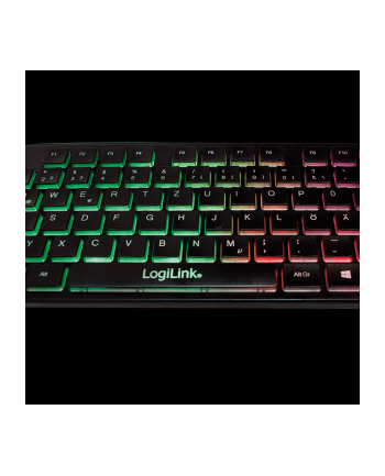 Klawiatura LogiLink ID0138 (membranowa; USB 2.0; (DE); kolor czarny)