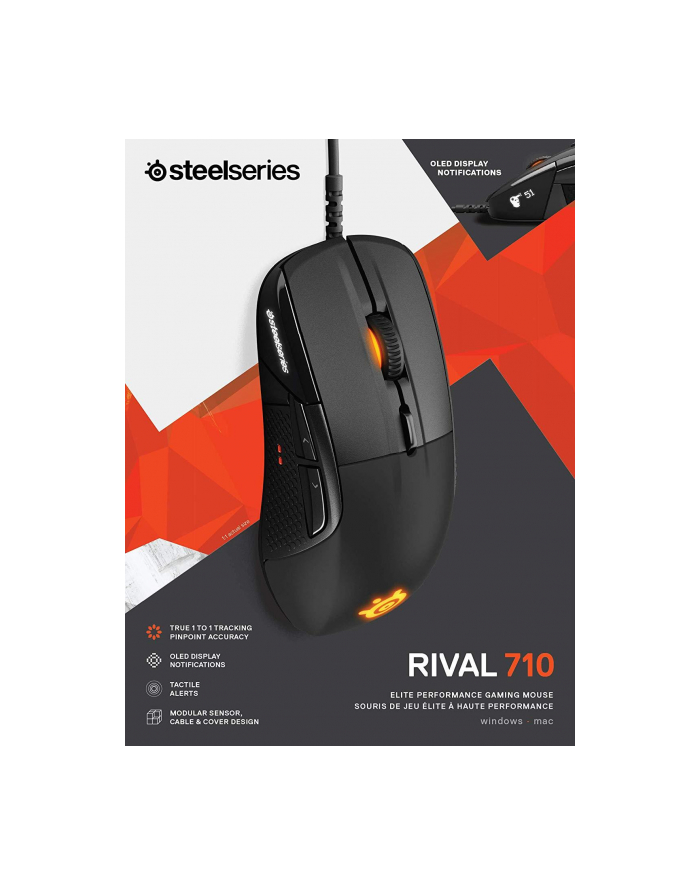 Mysz SteelSeries RIVAL 710 62334 (optyczna; 12000 DPI; kolor czarny) główny