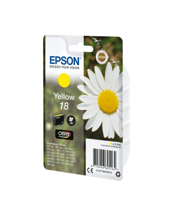 Tusz Epson C13T18044012 (oryginał 18; 3.3 ml; żółty)