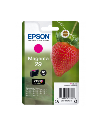 Tusz Epson C13T29834020 (oryginał T29XL; 3.2 ml; czerwony)