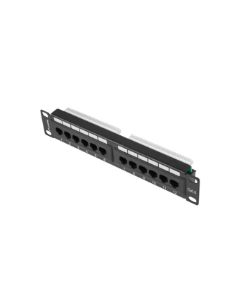 Patch panel Lanberg PPU6-9012-B (1U; 10 ; kat. 6; UTP; 12xRJ-45)