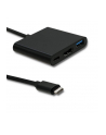 Adapter Qoltec 50430 (USB 3.1 typu C - HDMI  USB 3.0  USB 3.1 typu C ; 0 20m; kolor czarny) - nr 1