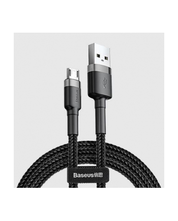 Kabel Baseus cafule CAMKLF-BG1 (USB M - Micro USB M; 1m; Szaro-czarny)