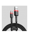 Kabel Baseus cafule CAMKLF-C91 (USB M - Micro USB M; 2m; kolor czarno-czerwony) - nr 1