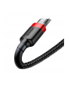 Kabel Baseus cafule CAMKLF-C91 (USB M - Micro USB M; 2m; kolor czarno-czerwony) - nr 2