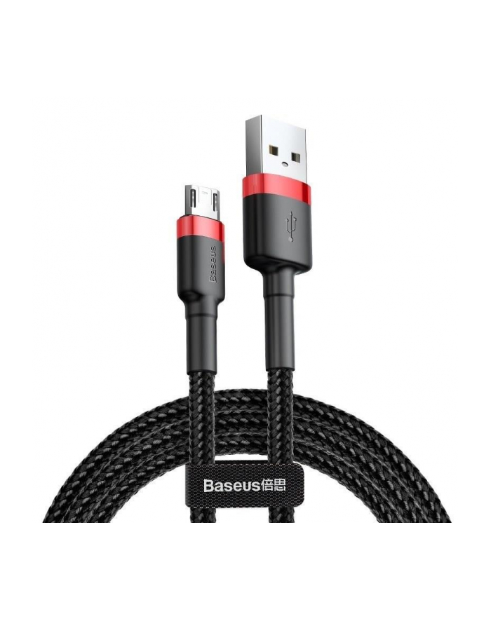 Kabel Baseus cafule CAMKLF-C91 (USB M - Micro USB M; 2m; kolor czarno-czerwony) główny