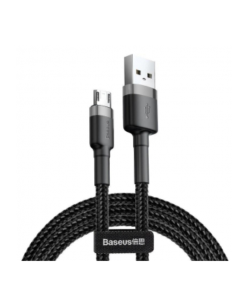 Kabel Baseus cafule CAMKLF-CG1 (USB M - Micro USB M; 2m; Szaro-czarny)