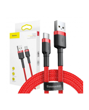 Kabel Baseus Cafule CATKLF-B09 (USB 2.0 - USB typu C ; 1m; kolor czerwony) nr 1
