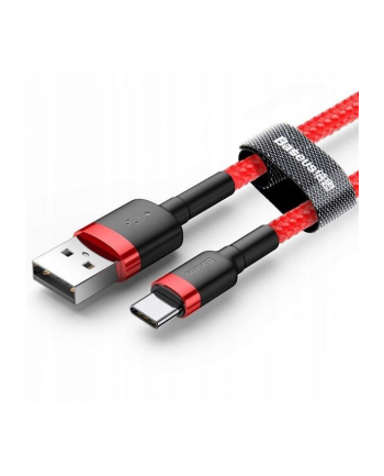 Kabel Baseus Cafule CATKLF-B09 (USB 2.0 - USB typu C ; 1m; kolor czerwony)