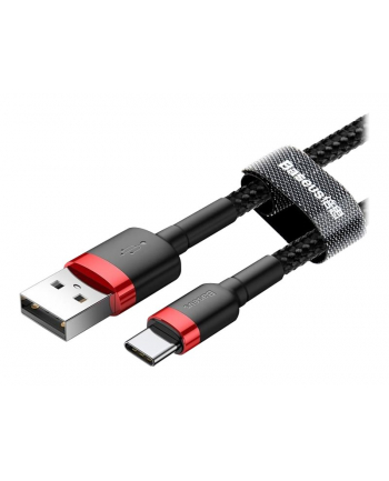 Kabel Baseus Cafule CATKLF-B91 (USB 2.0 - USB typu C ; 1m; kolor czarno-czerwony)