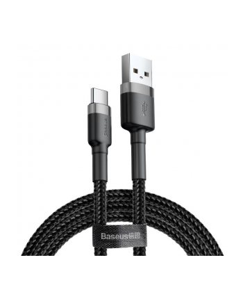 Kabel Baseus Cafule CATKLF-BG1 (USB 2.0 - USB typu C ; 1m; Szaro-czarny) nr 1