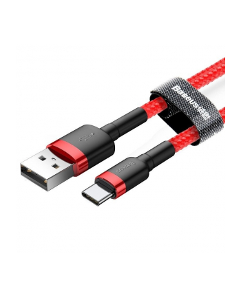 Kabel Baseus Cafule CATKLF-C09 (USB 2.0 - USB typu C ; 2m; kolor czarno-czerwony)