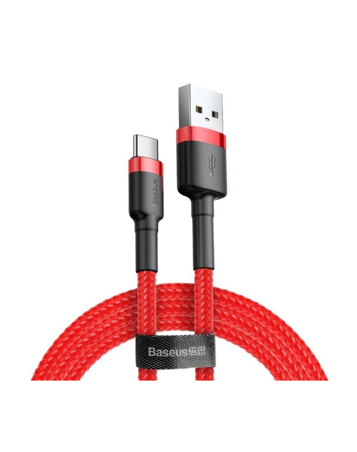 Kabel Baseus Cafule CATKLF-C09 (USB 2.0 - USB typu C ; 2m; kolor czarno-czerwony) główny