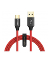 Kabel BlitzWolf AMPCORE BW-TC10 (USB 2.0 - USB 3.0 Typu C ; 1 8m; kolor czerwony) - nr 3