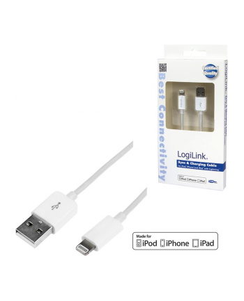 Kabel LogiLink UA0199 (USB - Lightning ; 1m; kolor biały) nr 1