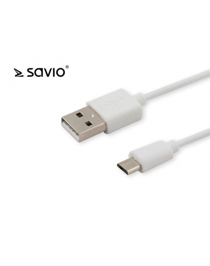 Kabel SAVIO CL-123 (Micro USB - USB 2.0 ; 1m; kolor biały) główny