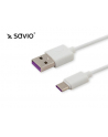Kabel SAVIO CL-126 (USB 2.0 typu C - USB 2.0 typu A ; 1m; kolor biały) - nr 2
