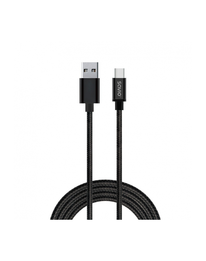 Kabel SAVIO CL-129 (USB 2.0 typu C - USB 2.0 typu A ; 2m; kolor czarny) główny