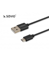 Kabel SAVIO CL-129 (USB 2.0 typu C - USB 2.0 typu A ; 2m; kolor czarny) - nr 4