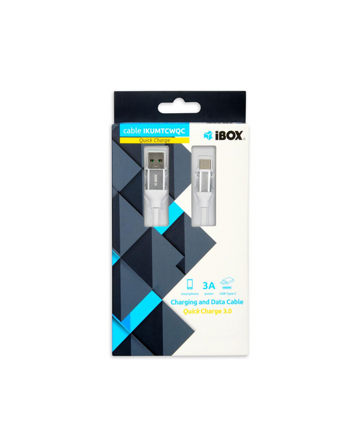 Kabel IBOX IKUMTCWQC (USB 2.0 typu A - USB typu C ; 1 5m; kolor biały) główny