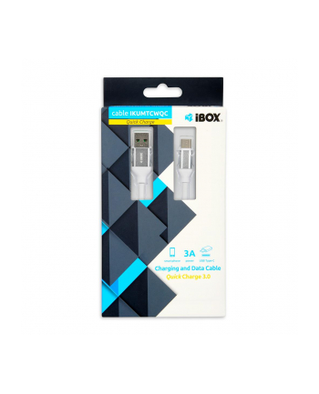 Kabel IBOX IKUMTCWQC (USB 2.0 typu A - USB typu C ; 1 5m; kolor biały)