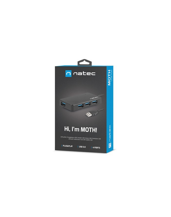 Hub NATEC Moth NHU-1342 (4x USB 3.0; kolor czarny) główny