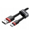 Kabel Baseus Cafule CATKLF-C91 (USB 2.0 - USB typu C ; 2m; kolor czarno-czerwony) - nr 4