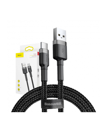 Kabel Baseus Cafule CATKLF-CG1 (USB 2.0 - USB typu C ; 2m; Szaro-czarny) nr 2