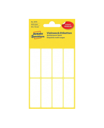 avery zweckform Mini etykiety w arkuszach do opisywania ręcznego, 50 x 19mm, białe, 48 sztuk