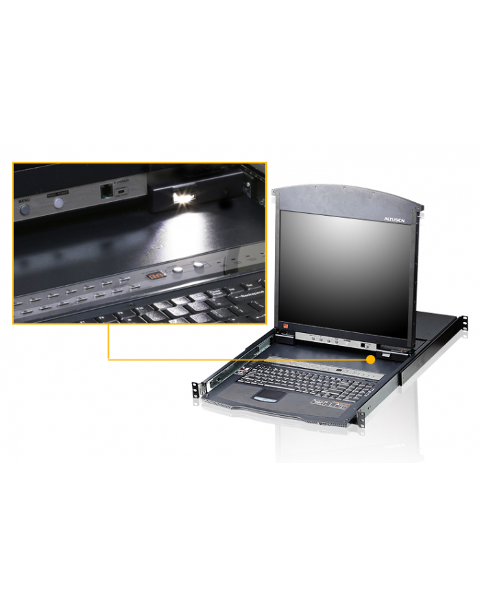 Aten KL1508AN Keyboard / Video / Mouse (KVM) -Switch rack mount black (KL1508AN-AXA-2XK06UG) główny