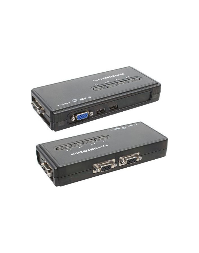 InLine KVM Switch 4- > 1 USB- VGA with Cable set (60614H) główny