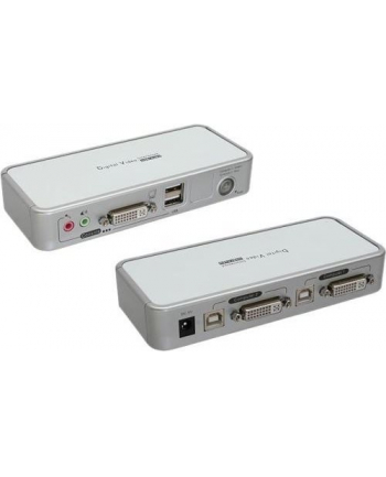 InLine® KVM Switch, DVI, 2x, USB, with Audio (61602C)