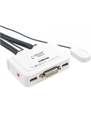 InLine - KVM- /Audio- /USB- Switch - USB - 2 x KVM/Audio/USB - 1 local user - Desktop (61613I)