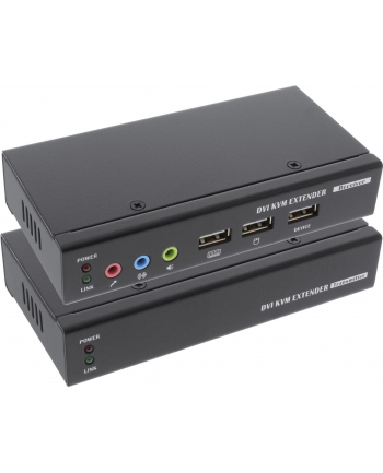 InLine® DVI USB KVM Extender, extension over UTP, with audio, up to 50m (61640)