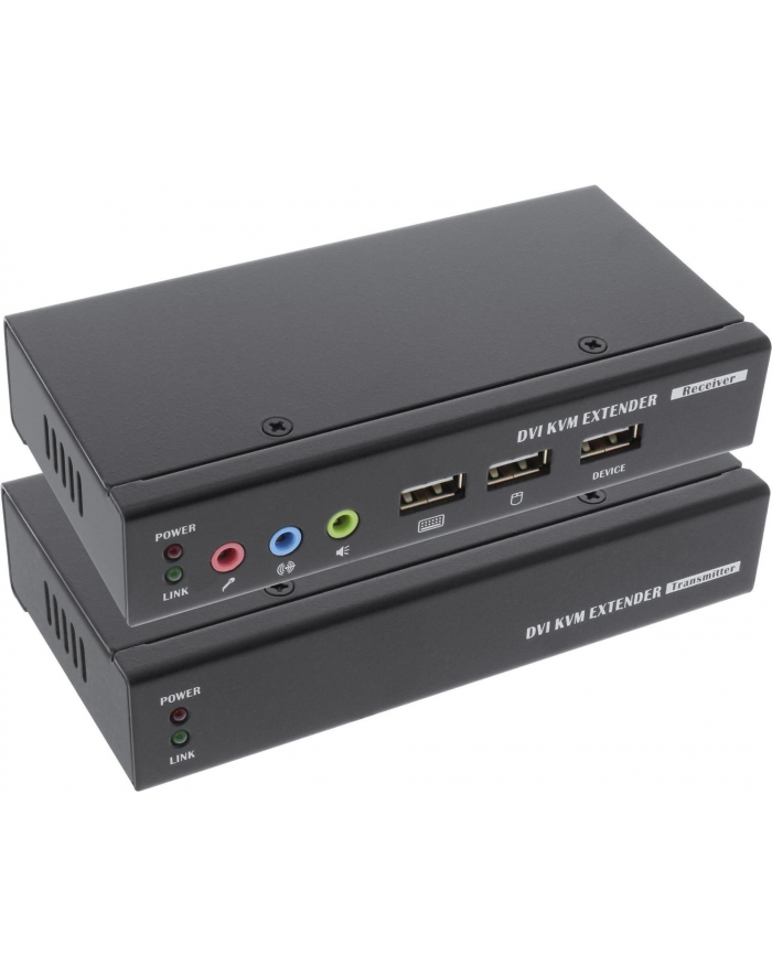 InLine® DVI USB KVM Extender, extension over UTP, with audio, up to 50m (61640) główny